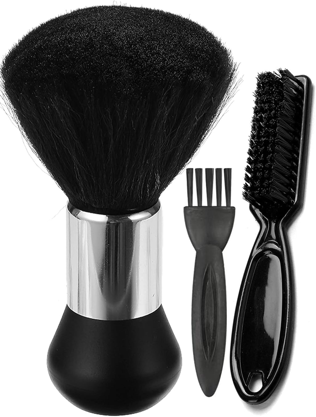 Barber Neck Duster Brush - Borogo Professional Barber Premium Hair Cutting Cleaning Hairbrush Styling Tool (Neck brush+Black brush)