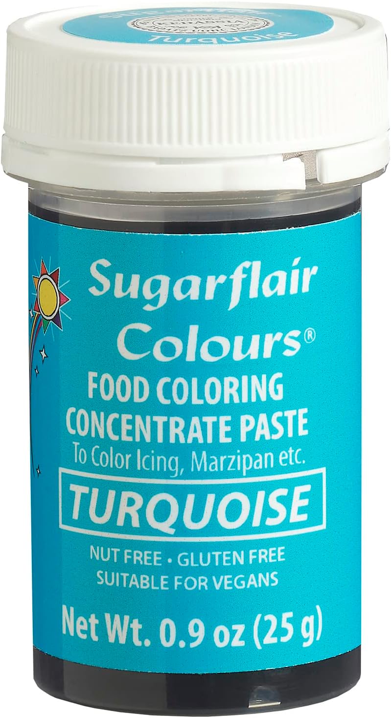 Sugarflair Food Coloring Concentrate Paste, 25 Grams Turquoise