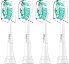 Electric Toothbrush Replacement Heads Compatible with Philips Sonicare ProtectiveClean 2 Series Plaque Control 4100 5100 6100 9024 6064, White, 4 Sonic Brush Head