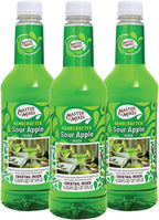 Master of Mixes Sour Apple Martini Drink Mix, Ready to Use, 1 Liter Bottle (33.8 Fl Oz), Pack of 3