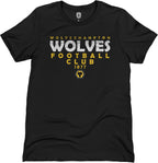Wolverhampton Wonderers FC Wolves Cotton T-Shirt - Black