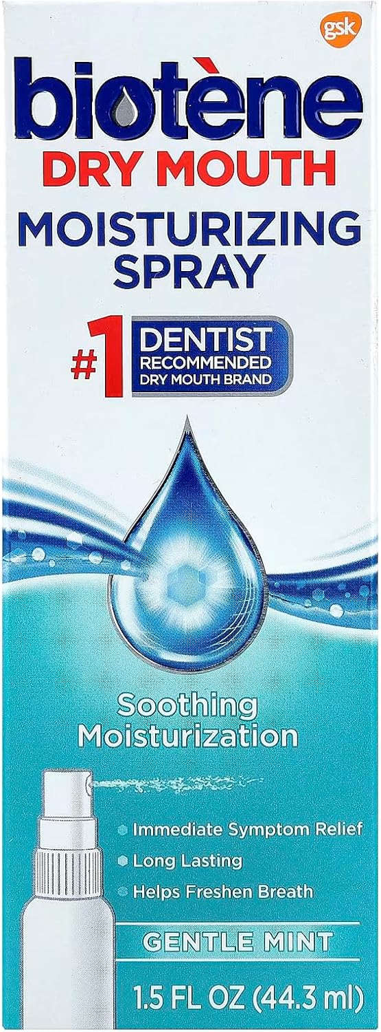 Biotene Dry Mouth Moisturizing Spray Gentle Mint 1.5 Oz (pack of 10)