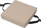 Square Chair Cushion Non-Slip, Bar Stool with Ties ，Cotton Linen Fabric, High-Density Foam Fill, Machine Washable, Indoor/Outdoor Use(Oatmeal,10x10x2 in)