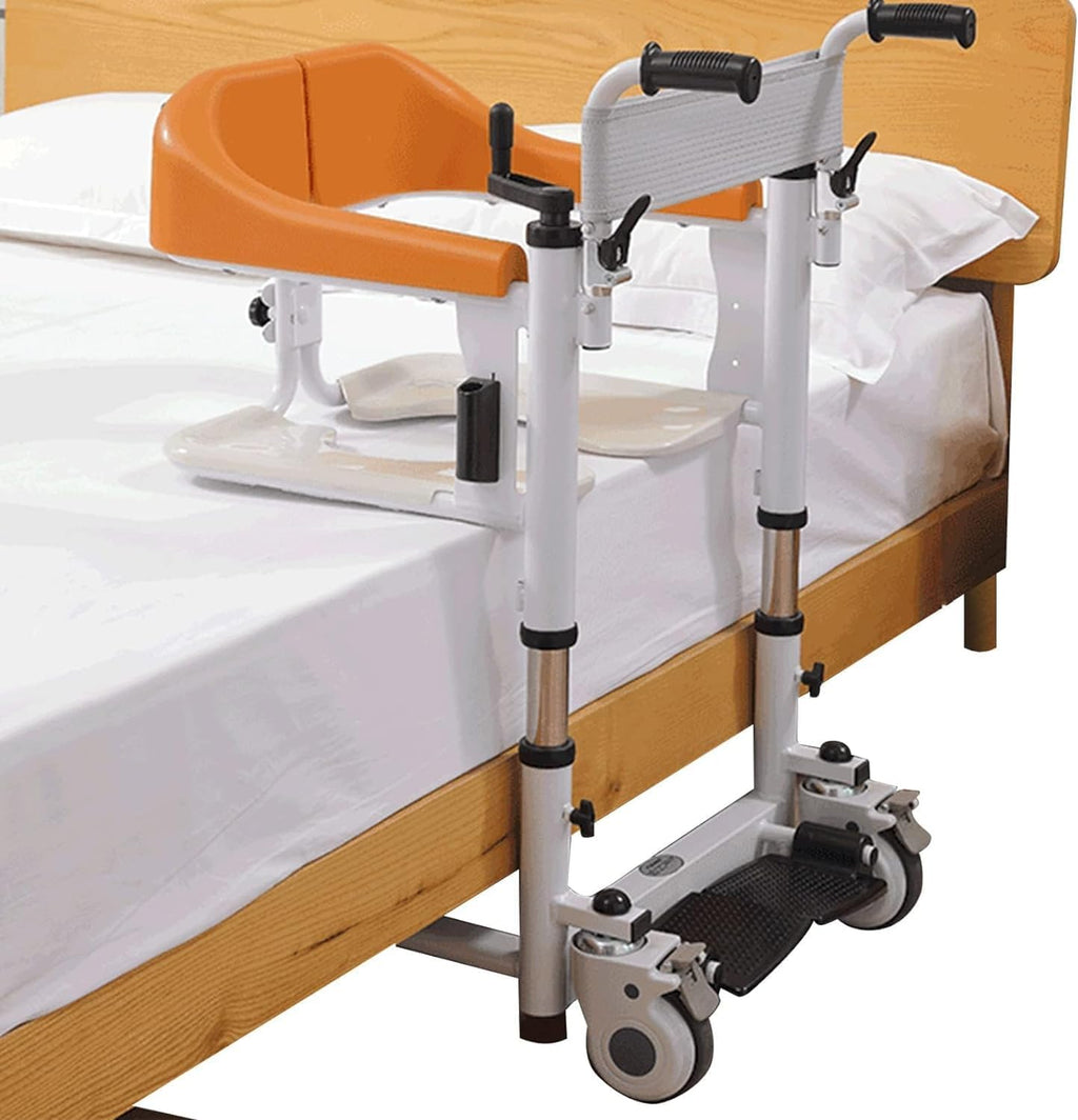 Generic Patient Lift Transfer Machine - Electric Lift Chair Aid for Nursing Paralyzed Elderly - Hydraulics Bedside Lift with Manual Control - Transfer Lift Aid for Bedridden Patients