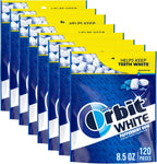 ORBIT WHITE Peppermint Gum - Sugar-Free Chewing Gum, Resealable Bag 120 Pieces, 8 Pack