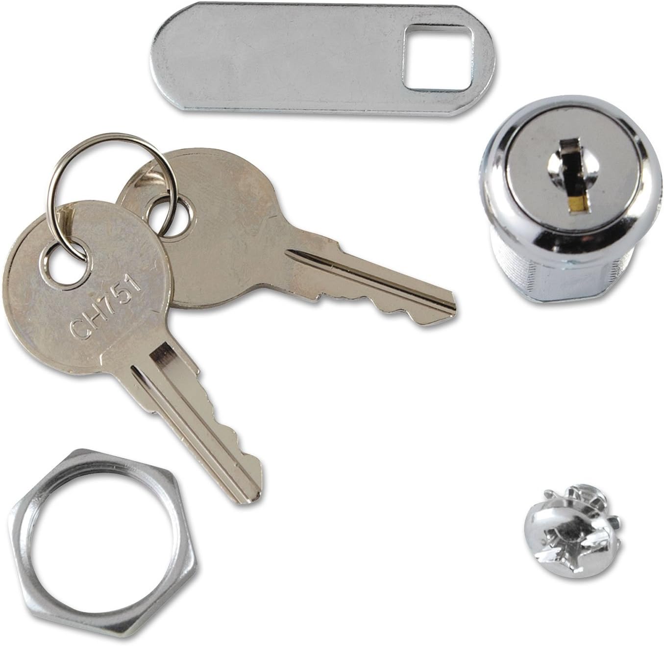 Rubbermaid Commercial Replacement Lock & Key for Locking Janitor Cart Cabinet RCP 6181-L2