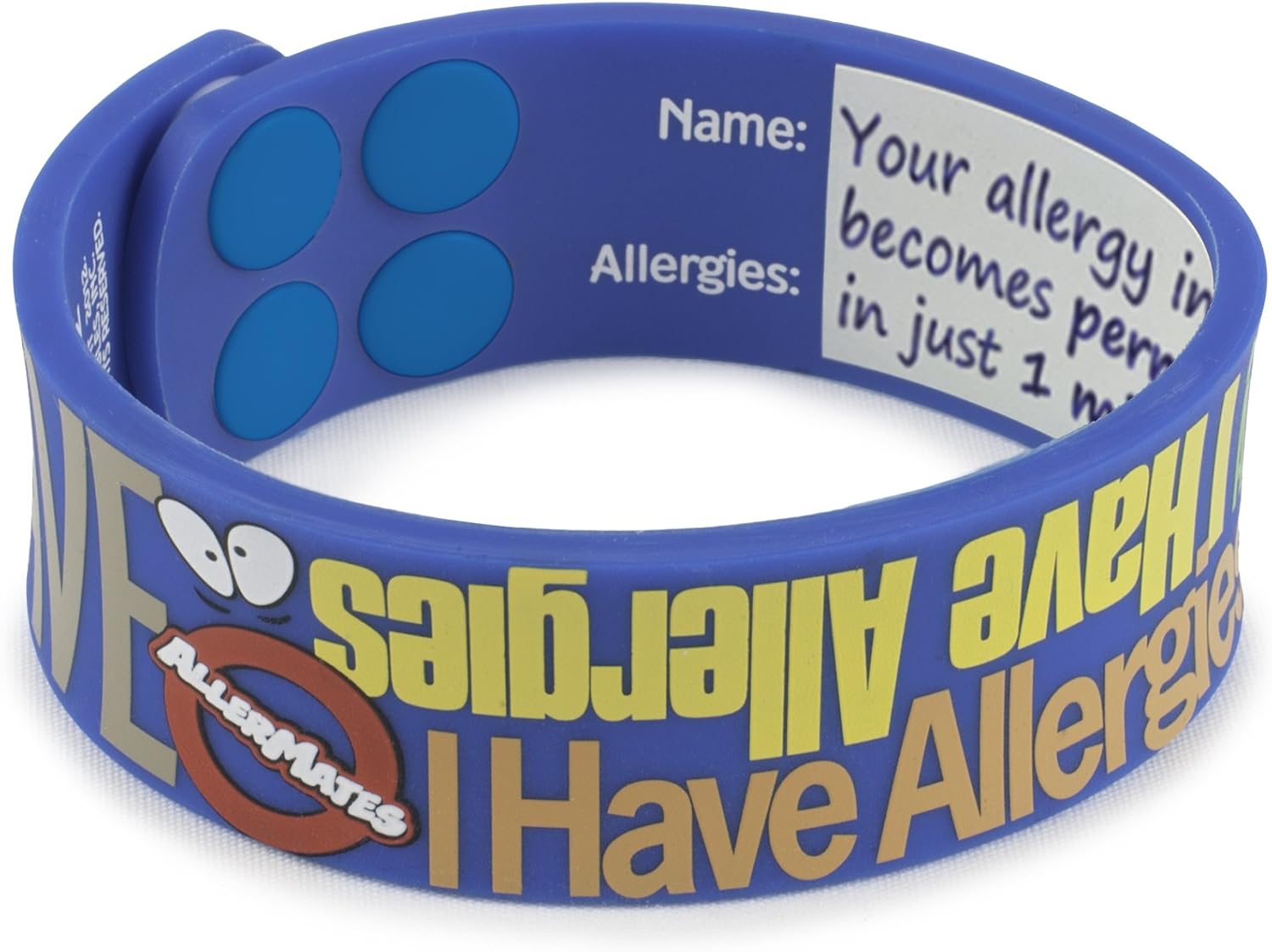 AllerMates -"I Have Allergies" Silicone Wristband