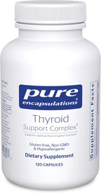 Pure Encapsulations Thyroid Support Complex - Supports Thyroid Health* - Antioxidant Infusion - with Ashwagandha & Iodine - Non-GMO & Vegetarian - 120 Capsules