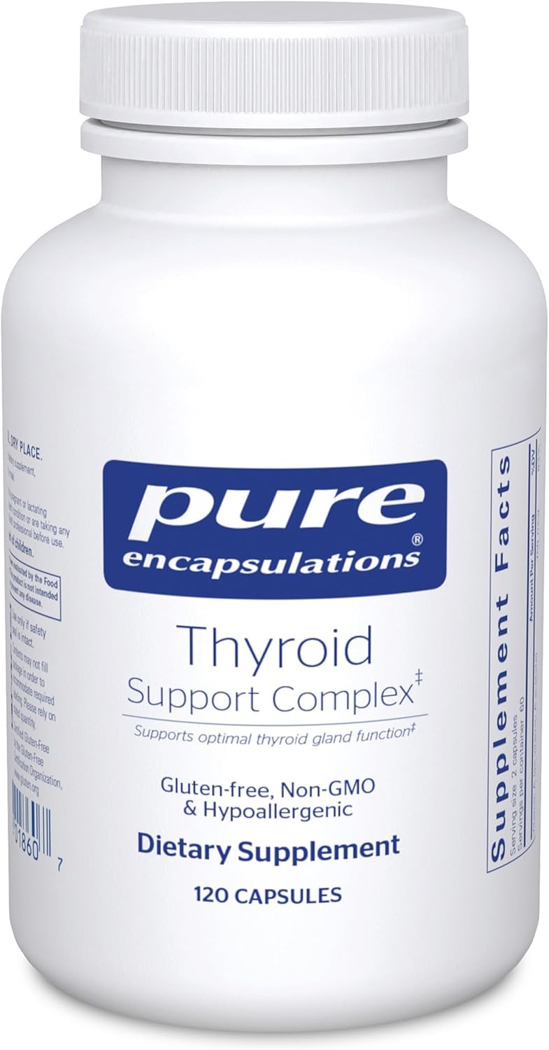 Pure Encapsulations Thyroid Support Complex - Supports Thyroid Health* - Antioxidant Infusion - with Ashwagandha & Iodine - Non-GMO & Vegetarian - 120 Capsules