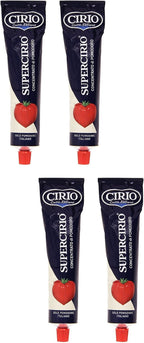 Cirio: "Concentrato Di Pomodoro" Concentrated Tomato Sauce - 4.05 Ounce (130g) Tube (Pack of 4) [ Italian Import ]