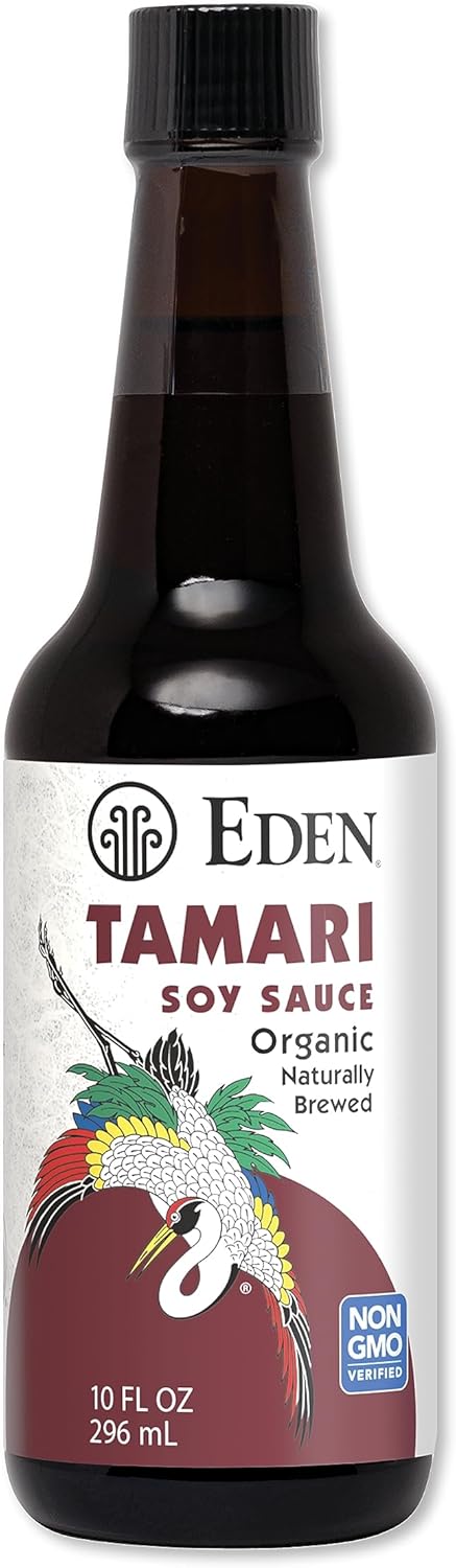 Eden Organic Tamari Soy Sauce, Naturally Fermented from Non GMO USA Soybeans, Gluten Free, 10 oz