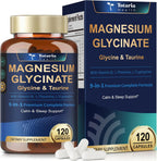 9-in-1 Magnesium Glycinate 1000mg - Support Stress Relief, Sleep, Nerves, Muscles, and Metabolism - Magnesium Vitamin B & Amino Acid Triple Complex | High Absorption Chelated Formula - 120 Capsules