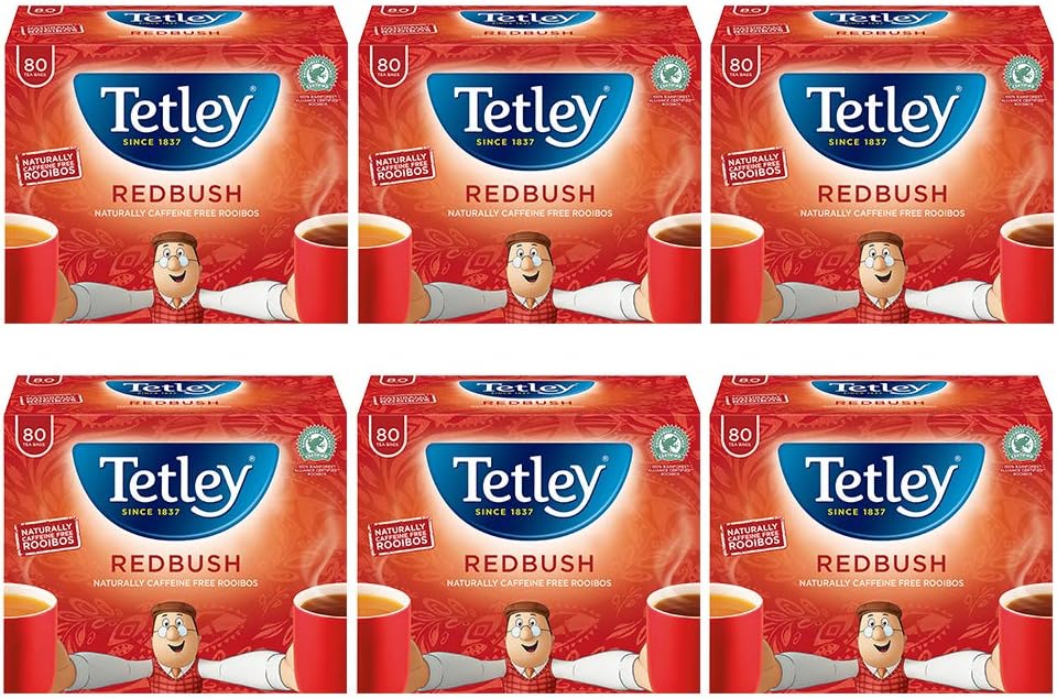 Tetley Redbush 40 Teabags 100 G (pack Of 6, Total 240 Teabags)