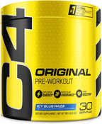 C4 Original Pre-Workout Powder For Endurance, Focus & Performance with 150mg Caffeine, Beta-Alanine, Creatine, Zero Sugar, 30 Servings, Icy Blue Razz