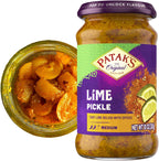 Patak’s Medium Lime Pickle - Authentic Indian Relish w/Lime Dices, Mustard Seeds & Aromatic Spices - Perfect for Sandwiches, Curries & Cold Meats - Indian Pickle - 10oz Jar (Pack of 1)
