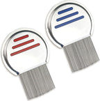 2 Pack Professional Stainless Steel Lice Comb, Reusable Lice and Nit Remover with Improved Precision Teeth, Red and Blue Set, Premium Quality for Effective Lice Removal