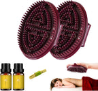 2pcs Meridian Brush Massage, 2025 New Meridian Massage Pressure Brush, Whole Body Essential Oil Massage Brush, Professional Custom Portable Handheld.