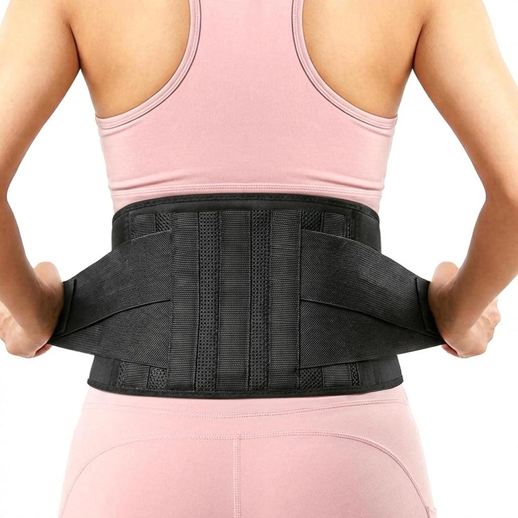Back Brace for Lower Back Pain & Sciatica Relief, Lumbar Support Belt with 5 Reinforced Stays for Herniated Disc, Scoliosis, Arthritis, Work Heavy Lifting for Women & Men (30-38.9” Medium)