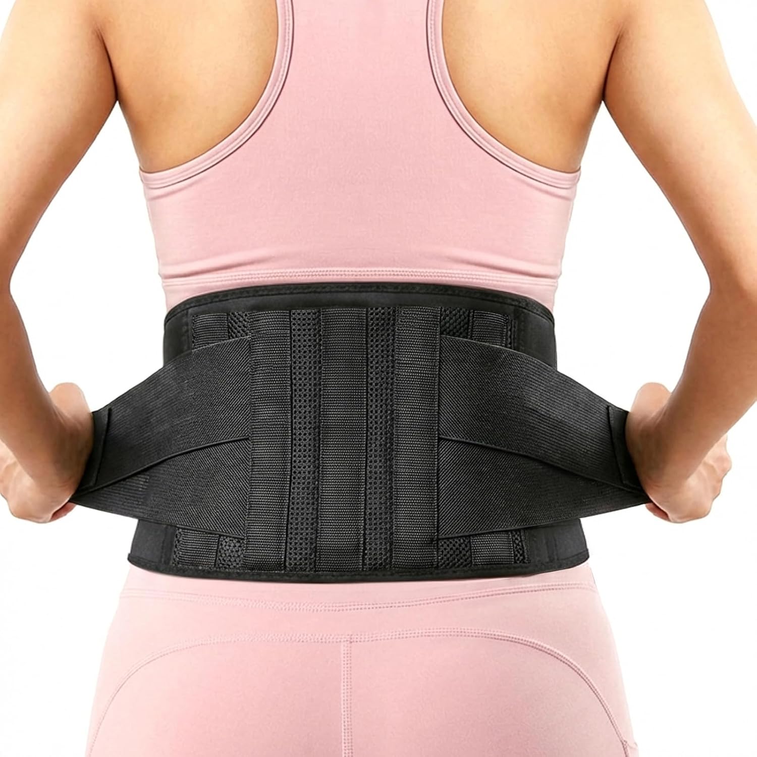Back Brace for Lower Back Pain & Sciatica Relief, Lumbar Support Belt with 5 Reinforced Stays for Herniated Disc, Scoliosis, Arthritis, Work Heavy Lifting for Women & Men (30-38.9” Medium)
