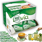 Truvias Natural Stevia Sweetener Packets – 400 Count – Zero Calorie Sugar Substitute, Plant-Based Sweetener, Keto Friendly, Original Flavor, Ideal for Coffee, Tea & Baking