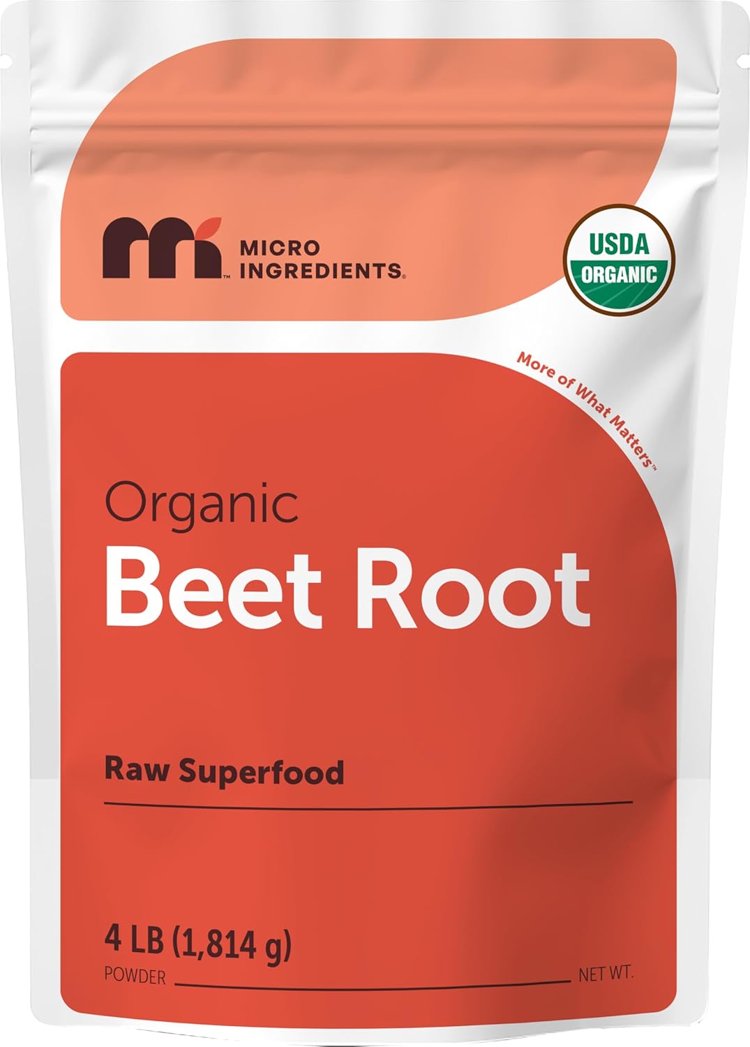 Organic Beet Root Powder, 4 Pounds | Cold Pressed, Water Soluble, High Concentrated Raw Beet Supplement | Superfood Drink Mix | Non-GMO, Vegan Friendly, Plant Based