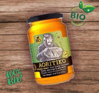 Aoritiko Organic Pure Cretan Mountain Honey | Organic Greek Honey | 100% Natural, Wildflower & Herb-Infused, Rich Aromatic Flavor, Harvested from Pristine Greek Flora | 450 gram glass jar