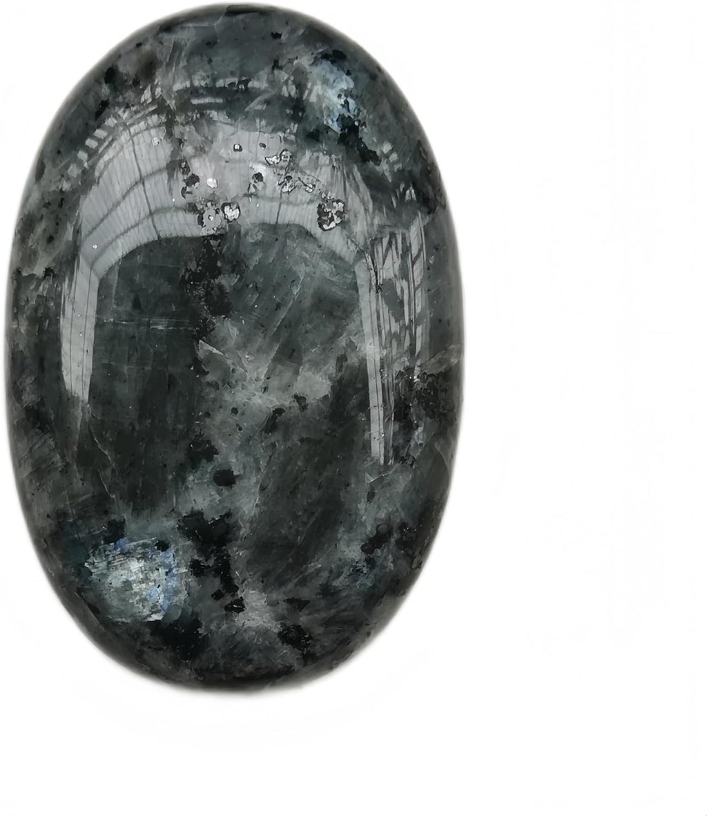 Natural Black Labradorite Oval Shaped Palm Crystal and Healing Spa Energy Massage Stone,Crystal Chakra Body Care Stone