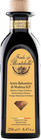 Balsamic Vinegar of Modena 8.45 fl.oz. (250ml), FONDO MONTEBELLO IGP-Certified, Dense and Delicious Balsamic Vinegar, Perfect for Salads, Meats and Desserts - Product from Italy