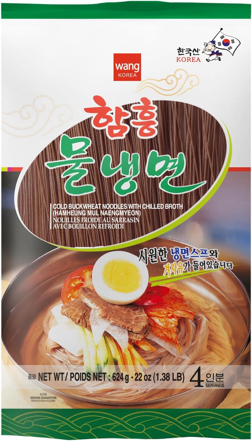 Wang Korean Cold Noodle Hamheung Mul Naengmyeon, Sweet and Tangy, 4 Servings