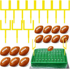 Taiyin 9 Pcs Football Cake Decorations 6 Cake Goal Post Topper Field 3 Mini Sport Balls for Football Themed Birthday Party Event