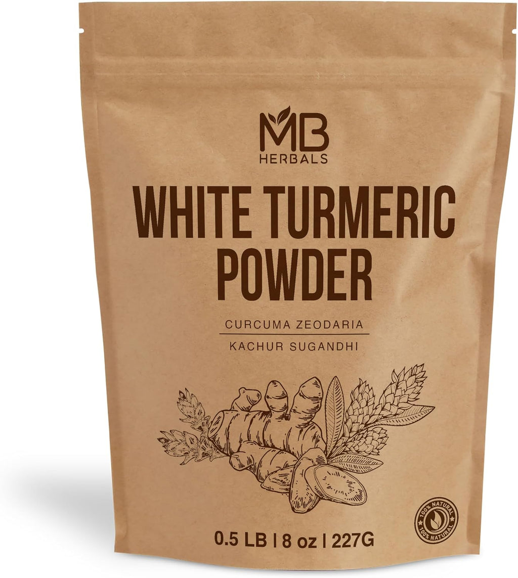White Turmeric Powder 8 oz (½ lb / 227g) | Curcuma zedoaria – Kachur Sugandhi | for External Use Only in Face Packs & Skin Care | Gentle, Non-Staining, Naturally Fragrant Powder