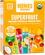 DeeBee's Organics Tropical SuperFruit Freezie Pops, No Added Sugars, No Artificial Flavors or Colors (Pack of 50)