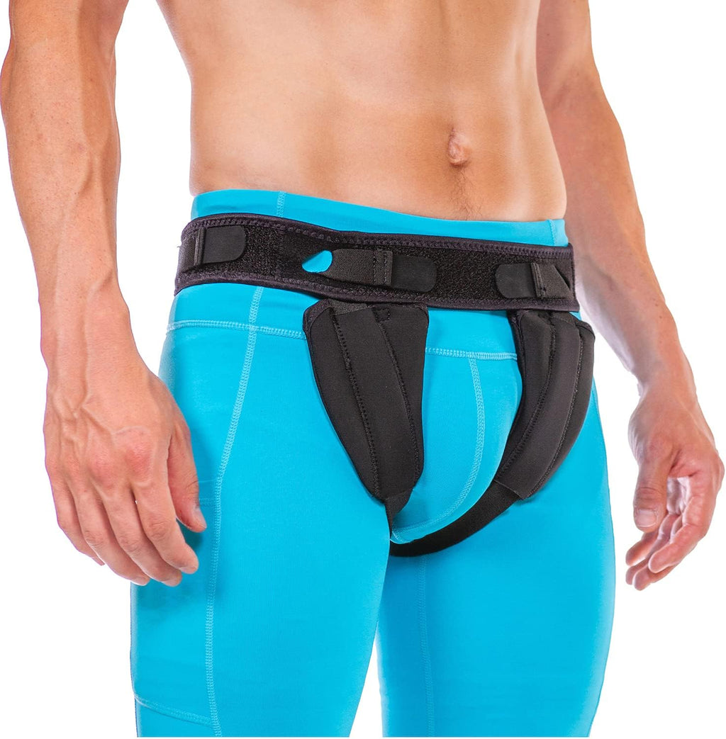 BraceAbility Women's Inguinal Hernia Belt - Waist Support Briefs With Removable Side Compression Pads For Direct and Indirect Femoral, Single and Double Hernias, Pre and Post-Surgical Pain Guard (S)