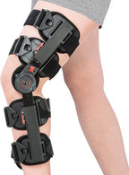 Medibot Hinged Knee Brace ROM Adjustable Post Op Knee Support Orthosis Immobilizer Protector for Left Leg and Right Leg, Both Men and Women