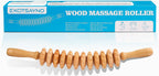 Wood Massage Roller for Waist Thigh Back, Wood Therapy Massage Tools, Cellulite Roller,Fascia Blaster, for Lymphatic Drainage,Blood Circulation,Stress and Pain Relief (Curved)