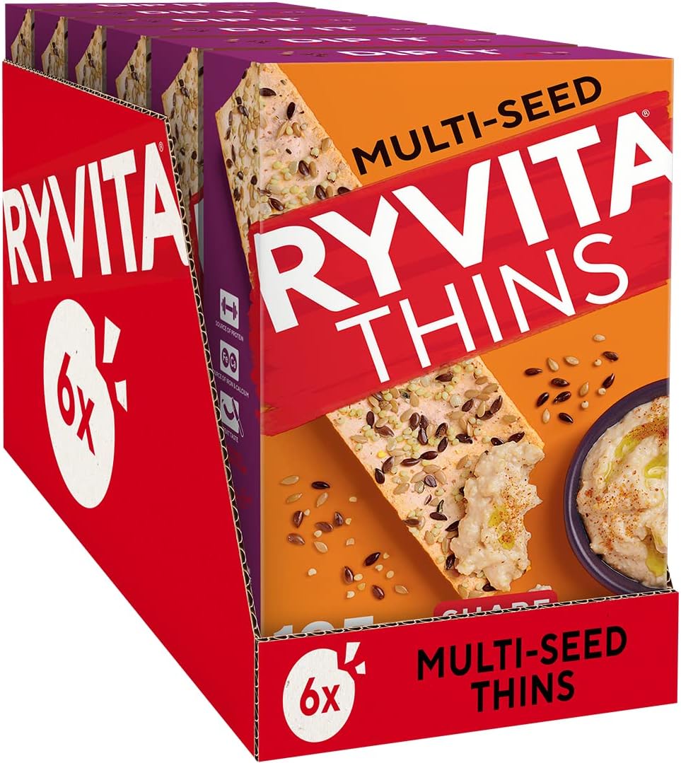 Ryvita Multi Seed Thins 125g - Pack of 6