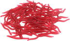 OriGlam 100pcs 1.5inch Simulation Earthworm Fake Worm Soft Fishing Lures, Plastic Fishing Lure Soft Lures Artificial Worm Lures
