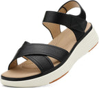 UBFEN Womens Platform Sandals Wedge Walking Comfortable Casual Adjustable Strap Lightweight Open Toe
