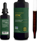 Global Healing USDA Organic Zinc Supplements Liquid - Pure Vitamin Drops for Immune System Boost, Hormone Balance, and Healthy Aging - Natural, Vegan-Friendly, Non-GMO, Organic Zinc Vitamins (2 Fl Oz)
