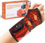 Cordless Wrist Heating Pad with Massage & Red Light, FSA - HSA Eligible Rechargeable Heated Wrist Brace Wrap for Carpal Tunnel, Arthritis, Wrist Massager for Pain Relief, 3 Heat & Vibration Modes