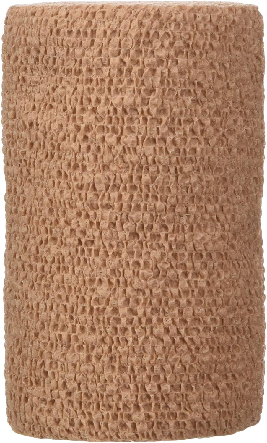 3M Coban Self Adherent Wrap - Tan, 4 in X 5 Yards, Elastic (5 Pack)