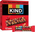 KIND Nut Bars, Dark Chocolate Cherry Cashew, Healthy Snacks, Gluten Free, 4g Protein, 12 Count