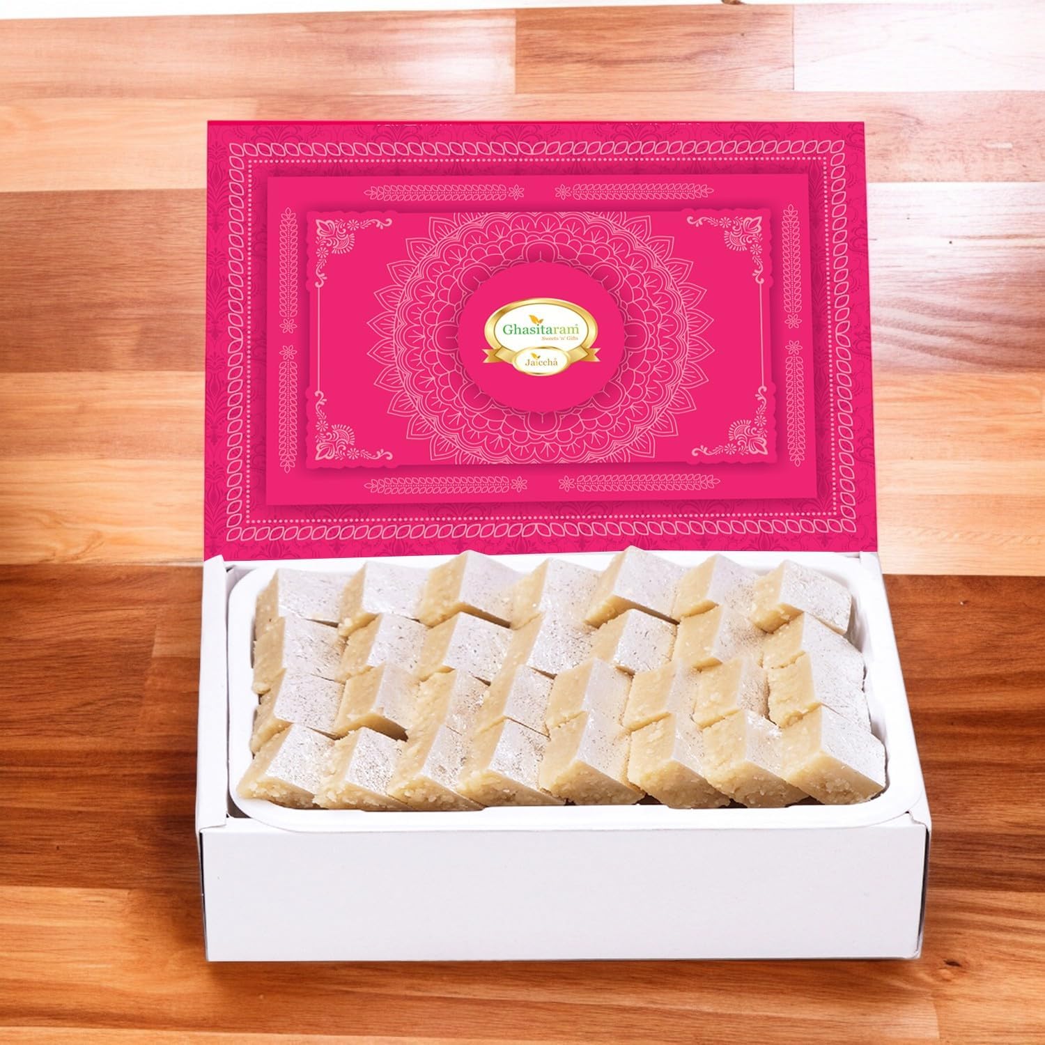 Ghasitaram Gifts Bhaidooj Gifts for Brothers - Mini Kaju Katli 200 GMS