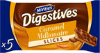 McVitie's Digestive Caramel Millionaire Individually Wrapped Slices, 5 Slices per Pack, 109.9 g (Pack of 1)