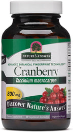 Nature's Answer Cranberry Fruit | Dietary Supplement | Supports Urinary Tract and Immune Systems | Vegetarian, Kosher Certified & Vegan | 90 Capsules | Single Count