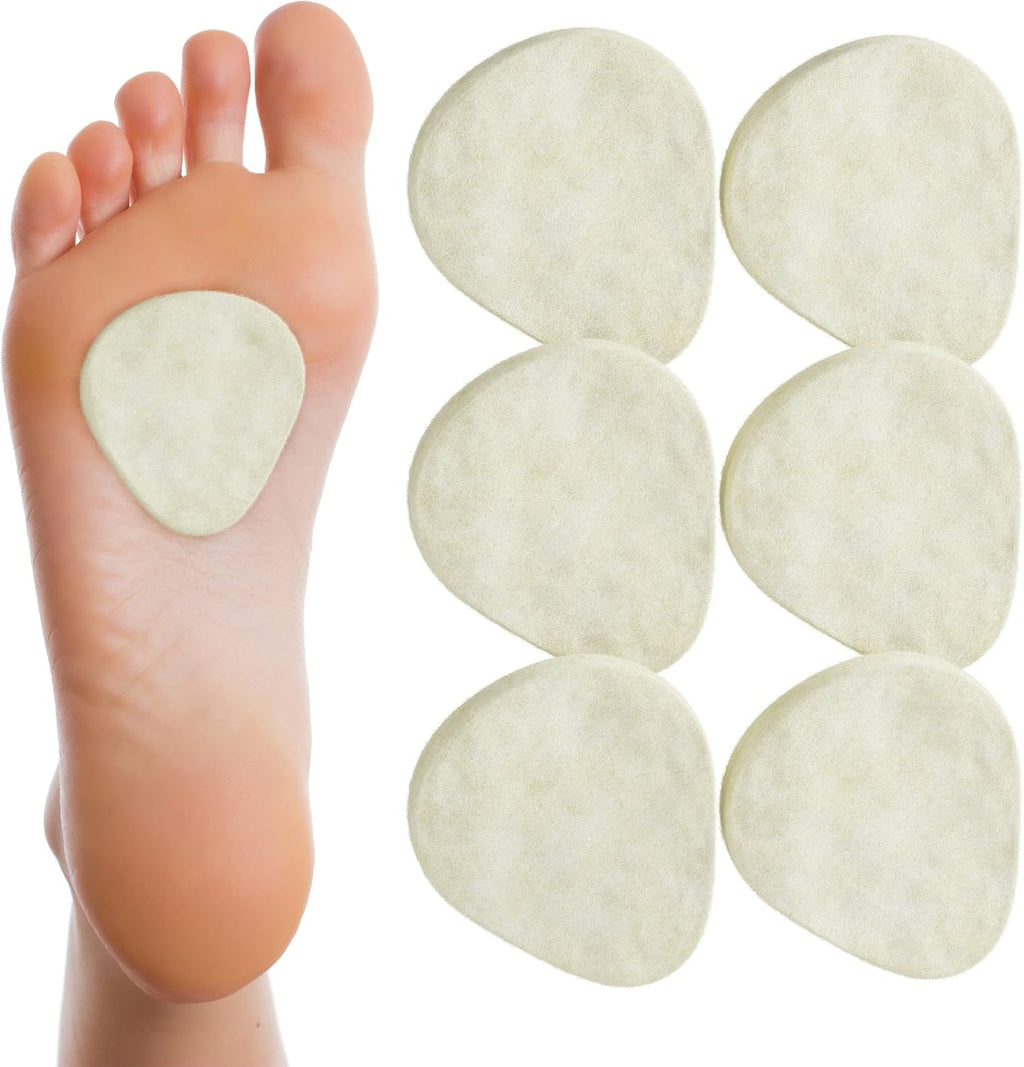 MARS WELLNESS Metatarsal Felt Foot Pad 1/8" Thick - USA Made - 6 Pairs (12 Pieces)