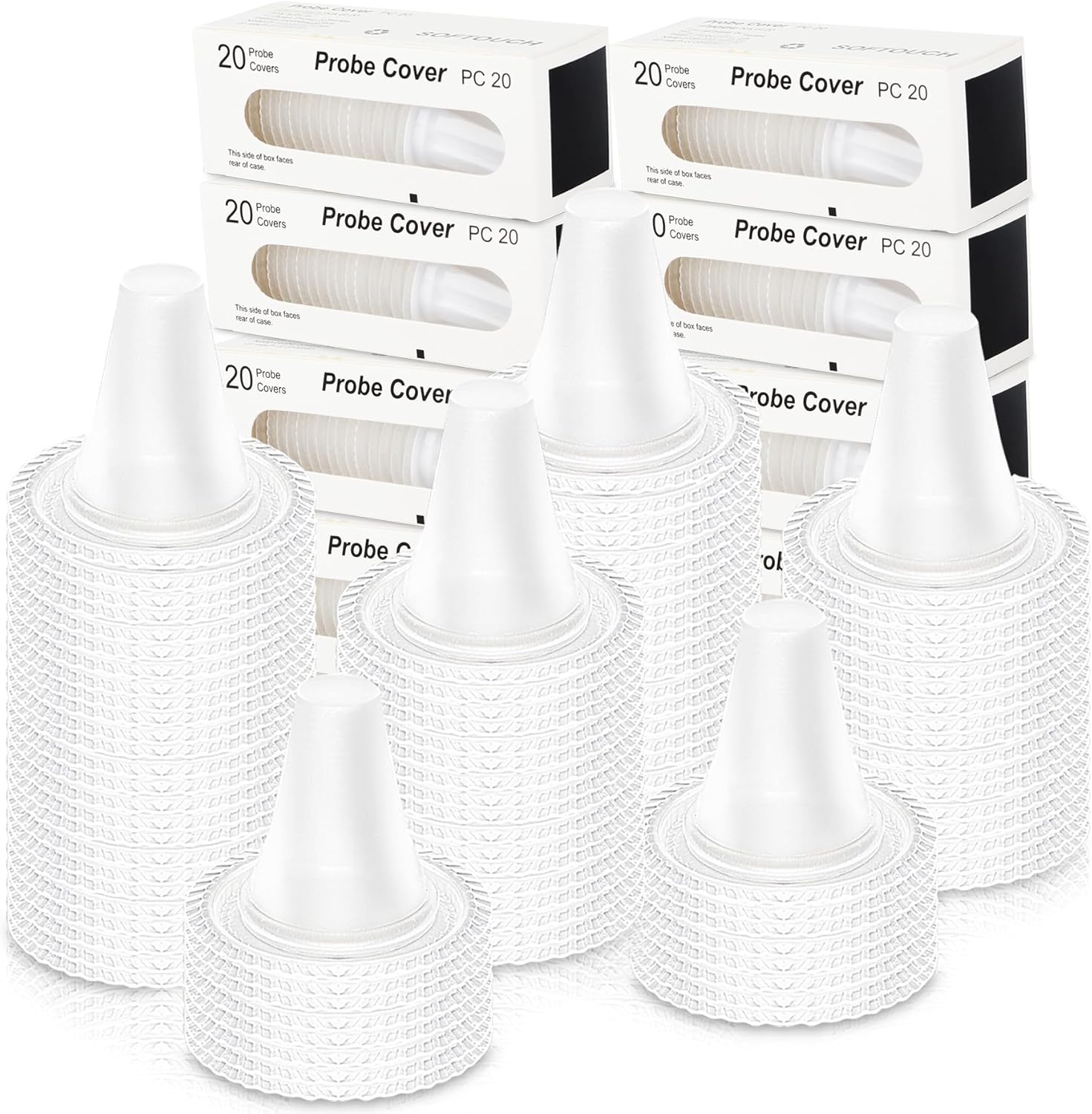 200 PCS Ear Thermometer Probe Covers Lens Refill Caps Filters Digital Thermometer Covers Disposable