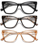 Oversized Reading Glasses Women Cat Eye Style Blue Light Computer Reader Designer Fashion Spring Hinge Eyewear PT2005