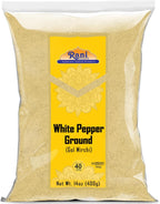 Rani White Pepper (Gol Mirch), Ground Spice 14oz (400g) ~ All Natural | Vegan | Gluten Friendly | NON-GMO | Kosher | Indian Origin
