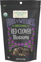 Frontier Co-op Organic Whole Red Clover Blossoms, 0.71oz - Fragrant, Natural and Versatile for Garnishes and Red Clover Tea - Kosher, Non-Irradiated